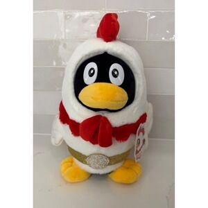 Tencent Lucky Rooster Penguin Plush Year of the Rooster White Red Gold 10" NWT